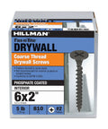 Heavy Duty Drywall Screws 6X2 Inch Coarse Thread Bugle Head Black Zinc Steel Fasteners For Sheetrock And Wood Studs Hella Secure Hold Works Like A Charm 810 Pack Total in packaging.