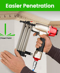 Using 18 Gauge Brad Nails Assortment Kit 4000 Piece Set In Four Sizes for trim with pneumatic nail gun.
