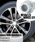 M14x1.5 Wheel Lug Bolts 27mm Shank Ball Seat Chrome 8.8 Grade Alloy Steel 17mm Hex For Wheel Studs Replacement Pack Of 6 Fit Audi Skoda VW Cars Durable Precision Fit Design For Easy Installation And Long Lasting Service on alloy wheel