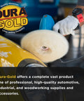 Three Pack 8 Inch Wool Buffing Pads With 7 Inch Flexible Edge Backing Plate for Auto Detailing on yellow car paint.