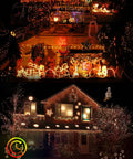 Outdoor Waterproof Icicle Lights With App Control Dope Programmable 299 Color Changing Fairy LEDs illuminate festive home display
