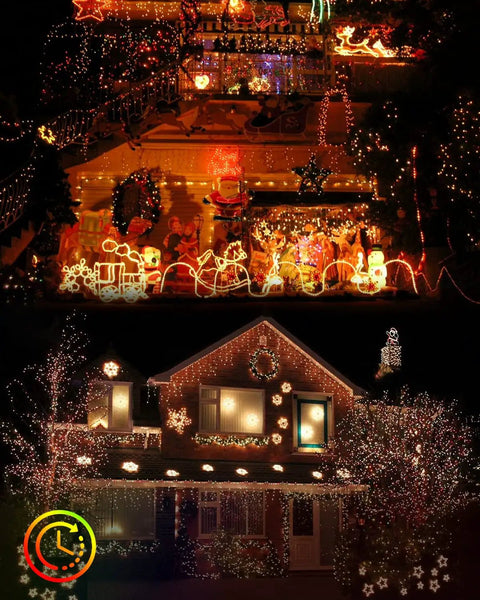 Outdoor Waterproof Icicle Lights With App Control Dope Programmable 299 Color Changing Fairy LEDs illuminate festive home display