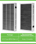 F1 Filter Replacement for Filtrete C01 and T02 Room Air Purifier, Allergen Reduction and Odor Removal, True HEPA Filter With Activated Carbon, 2 Pack