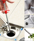 2 In 1 Magnetic Pickup Tool And Grabber Set, flexible claw in drain, retrieving hair and vegetable in various scenarios.