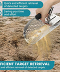 Sand Scoop For Metal Detecting And Treasure Hunting Stainless Steel Shovel With Adjustable Length Underwater Beach Dig Gear