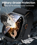 Apple Watch Ultra 49mm Screen Protector With Titanium Alloy Frame And 9H Tempered Glass For Ultra 3 2 1 Military Grade Protection