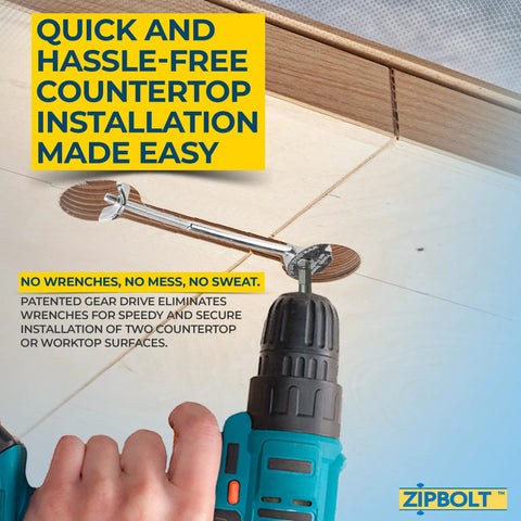 Heavy Duty Joint Connectors For Countertops And Butcher Blocks, Total Game Changer For Quick Wood Assembly, drilling installation process.
