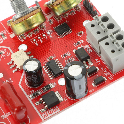 DIY Spot Weld Machine Control Board with Time and Current Adjustable Controller, close-up of high stability PCB components.
