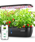 Hydroponic Indoor Garden System Kit With 15 Pods, 24 Watt Grow Light, App Control, Quiet Pump, 24 Hour Timer, And Two Grow Modes