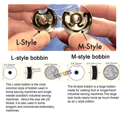 L Style Bobbin Case 52237 BC-DB1-NBL No Backlash Spring Replacement Kit for Juki Singer Consew Brother and Most Industrial Sewing Machines Pro Grade 10 Pack Durable Steel With Smooth Thread Tension, L-style bobbin case comparison