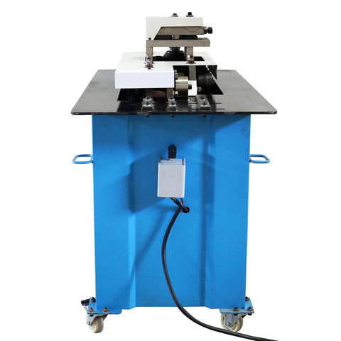 Front view of Electric Sheet Metal Seaming Machine For 0.02 To 0.05 Inch Thick Sheets 220V with alloy steel rollers.