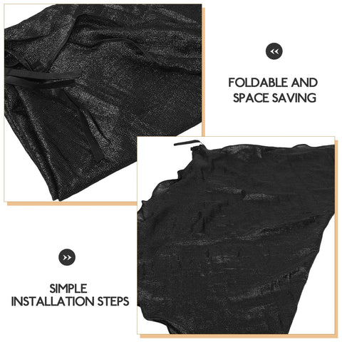 Trampoline Shade Cover Sun Shelter For Outdoor Trampolines Weather Resistant And Rainproof Canopy showing foldable fabric