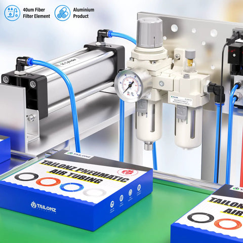 Three Eighths Inch NPT Air Filter Regulator With Water And Oil Separator And Lubricator Cup Two In One Gear for air tools