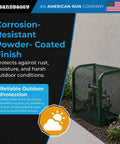 Rock Solid 24x24x12 Wall Mount Backflow Security Cage Heavy Duty Green Steel Enclosure For Outdoor Plumbing Gear protecting plumbing.