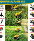 Cordless Weed Wacker For Dewalt 20V Max Battery Compatible 4 In 1 Electric Weed Eater With Five Blade Options in use