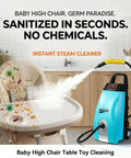 Heavy Duty Steam Cleaner With 3.5L Tank And 2500W Motor for baby high chair sanitization and food cleanup.