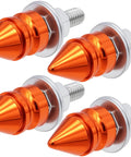 Dope Spike License Plate Screws Kit Four Pack With Decorative Anti Theft Bolts For Cars Motorcycles And Trucks Stainless Steel And Aluminum Alloy