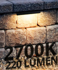 Eight Pack 6.8 Inch LED Hardscape Lights Low Voltage Waterproof Retaining Wall Outdoor Step Lighting 2700K 1.5W