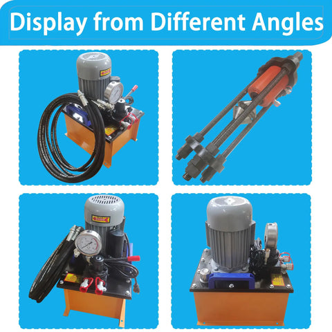 100 Ton Hydraulic Pin Press For Excavators, Crawler Track Dismantling Tool With Sleeve And Chain Integrated System, 110V Electric Pump