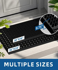 Heavy Duty Outdoor Doormat With All Weather Waterproof Construction Non Slip Drainage Entry Mat multiple sizes on doorstep