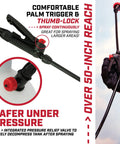 1 Gallon Pump Sprayer For Lawn And Garden, Weeds, Pesticides And More, palm trigger with thumb-lock and 50-inch reach