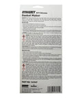 Back view of Dynatex Dynagrey RTV Silicone Gasket Maker 85g Tube Low Odor O2 Sensor Safe Non-Corrosive Sealant Designed For OEM Spec And Gearhead Approved High Torque Engines Made In USA packaging