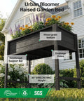 Waist-High Raised Garden Bed On Legs For Easy Upright Gardening 48X24X30 Inch Elevated Planter Box with Drainage Holes in garden