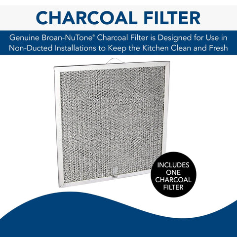 Charcoal Air Filter For QT20000 Series Range Hoods Replacement Carbon Filter For Non-Ducted Kitchen Vent Hood 1 Count Grey