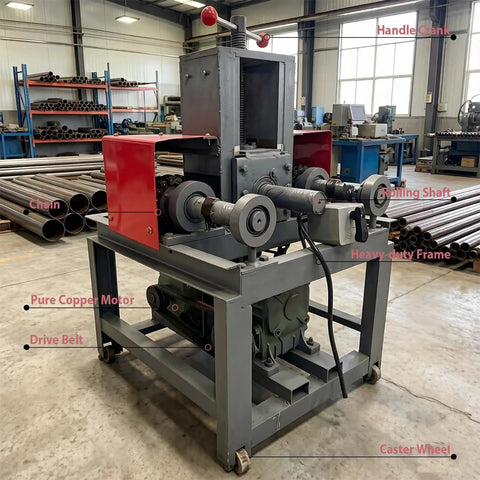 3HP Electric Pipe Tube Bender With 15 Round And 9 Square Dies For Stainless Steel, featuring handle crank and heavy-duty frame.