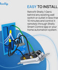 Installation of Gen 4 No Fuss Smart Relay Switch 1 Channel 16A With WiFi Zigbee Matter Dry Contacts for home automation