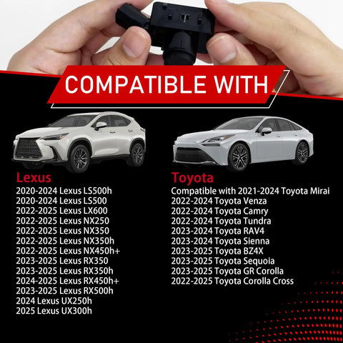 Ultrasonic Parking Sensor Kit For 2020 To 2025 Toyota And Lexus Vehicles With Water Resistant ABS Housing And Easy Install Improved Parking Assist And Reliable Distance Alerts compatible with Lexus and Toyota models