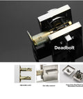 Exterior Door Lock Set With Deadbolt And Entry Lever In Satin Nickel Finish Built To Last Heavy Duty Single Cylinder Lockset For Front Doors