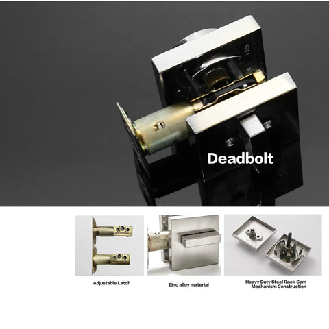 Exterior Door Lock Set With Deadbolt And Entry Lever In Satin Nickel Finish Built To Last Heavy Duty Single Cylinder Lockset For Front Doors