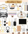 Quelay 99-pc laser engraving jewelry kit with assorted chains, pendants, tags, rings and keychains plus engraving paper