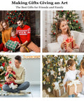 Family exchanging gifts under Christmas tree, joyful moments of gift-giving, festive holiday celebration with children and parents.