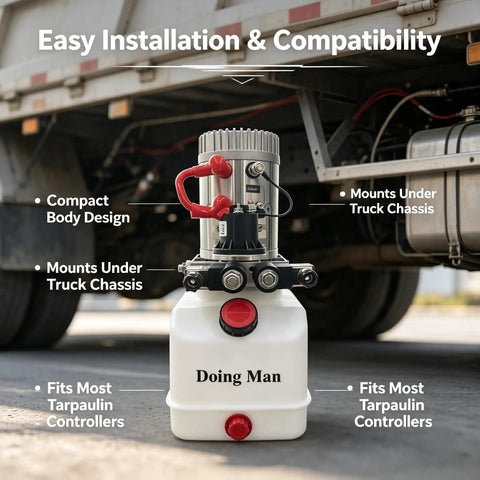 Doing Man Portable Hydraulic Power Unit With Plastic Oil Tank Industrial Pump Station under truck chassis for easy installation.