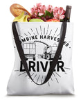 Farm Life Tote Bag For Harvest Crew And Driver Fans With Combine Harvester Theme Durable Canvas 16x16 Inches Funny Reaper Vibe