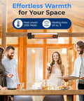 Group of people under Infrared Wall Mounted Patio Heater With Remote Control, 1500W Instant Heat, Odorless No Propane Needed, Weatherproof IP65