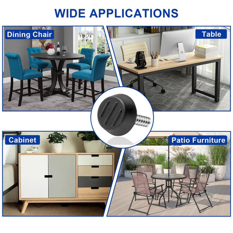 1/4-20 UNC Thread Adjustable Furniture Levelers And Table Feet with wide applications for dining chairs, tables, cabinets, patio furniture