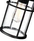 Close-up of Durable Outdoor Wall Light for House Exterior Waterproof Sconce with Seeded Glass Shade and E26 Socket.