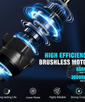 Cordless Impact Wrench Brushless Motor Brings Badass 480 Ft Lbs Torque And 3500 Rpm Speed with high efficiency components