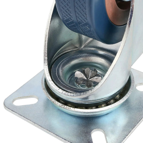 Close-up of 8 Pack 3 Inch Caster Wheels Set With Lock Brake Heavy Duty 880 Lb Capacity Swivel Plate Casters 360 Degree Rotation