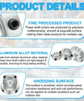 Four Pack Aluminum Shaft Collars 5/16 Inch ID, 5/8 Inch OD, 3/8 Inch Thick Locking Collars for Gearbox Assemblies, Machine Tools, and Industrial Equipment, aluminum alloy set screw collars