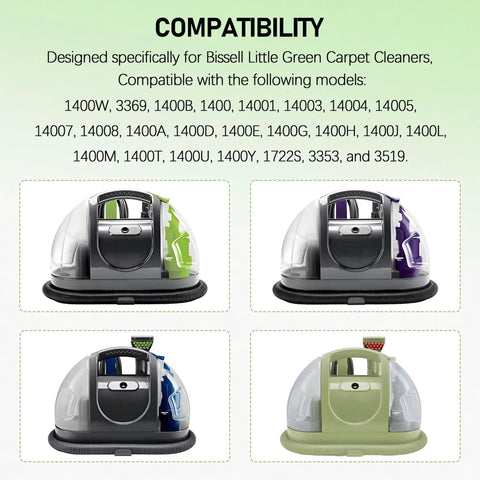 Replacement Cap And Straw Assembly For Little Green Machine Portable Cleaner, leakproof plastic spare part shown in 4 colors