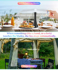 Rechargeable Table Fly Fans Keep Flies Away With Soft Blades For Food Prep On The Go, Perfect For Camping, Picnics, 4 Pack Black