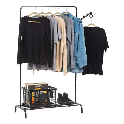 Heavy Duty Clothing Rack With Secure Metal Shelf And Smooth Rod Designed To Kick Dresser Clutter Out The Door While Keeping Your Fresh Threads Sorted And Ready For Any Hang Session Or Quick Morning Grab