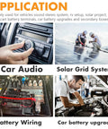 1/0 Gauge CCA Copper Clad Aluminum Power Ground Wire 20ft Red For Car Amplifiers Big 3 Upgrade Battery Cable With Lug Terminals And 3:1 Heat Shrink Tubing Durable Auto Electrical Cable used for car audio, solar grid, battery wiring