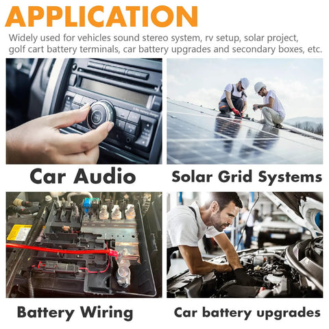 1/0 Gauge CCA Copper Clad Aluminum Power Ground Wire 20ft Red For Car Amplifiers Big 3 Upgrade Battery Cable With Lug Terminals And 3:1 Heat Shrink Tubing Durable Auto Electrical Cable used for car audio, solar grid, battery wiring