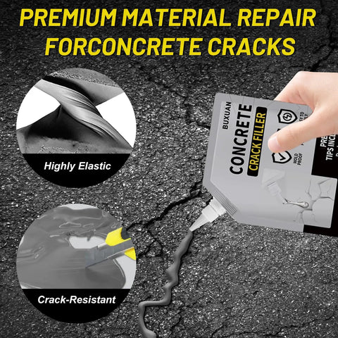 All Season Concrete Crack Filler for Driveways Walkways and Patios DIY Friendly Patch Up Waterproof Repair Sealant in use