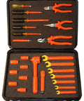 Pro Grade 24 Piece Insulated Maintenance Tool Kit in 420 Box with double insulated tools, tested to 10,000 volts, organized neatly.